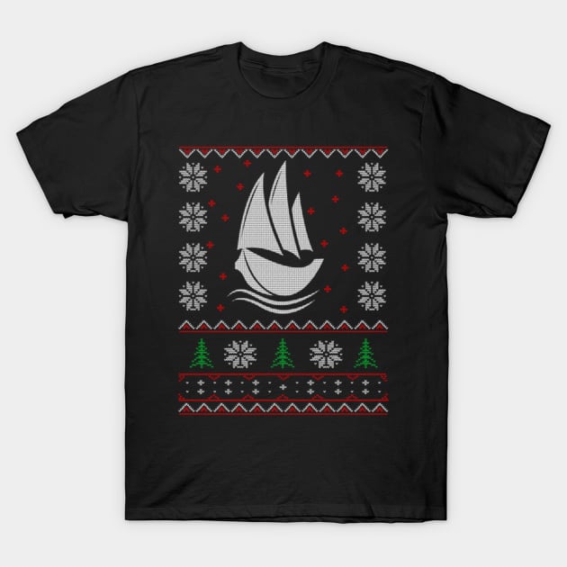 Sailing Lovers Ugly Christmas Sweater Gift T-Shirt by uglygiftideas